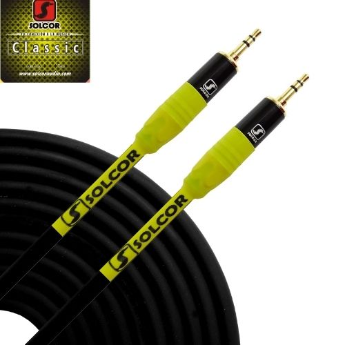 Cable Auxiliar Stereo 3.5 a 3.5mm de 1m - Solcor Classic